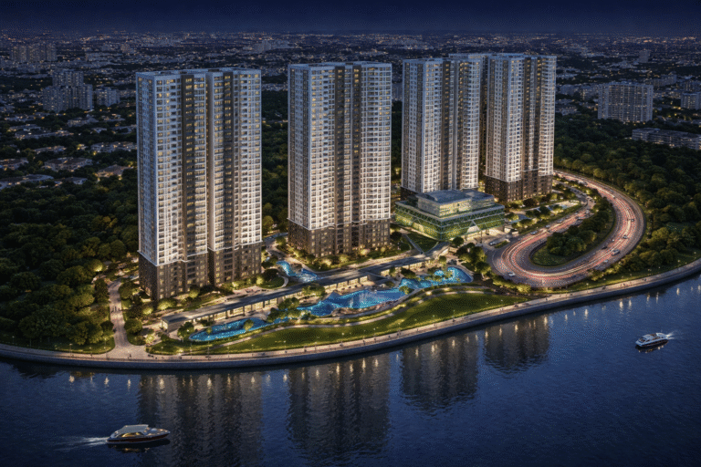 Luxury-riverside-towers-at-night-768x512
